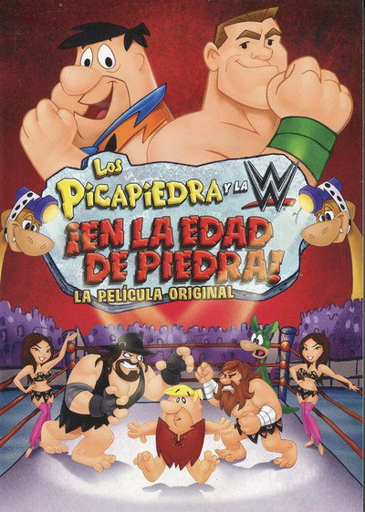 Póster de Los Picapiedra & WWE ¡en la Edad de Piedra!