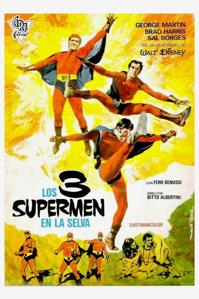 Póster de Los tres supermen en la selva