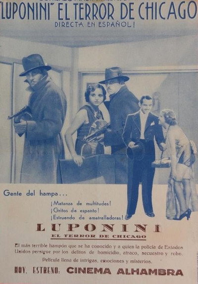 Póster de Luponini, el terror de Chicago