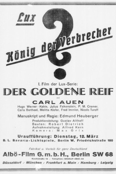 Póster de Lux, der König der Verbrecher