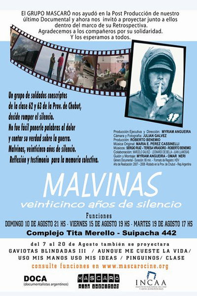 Póster de Malvinas. Veinticinco años de silencio