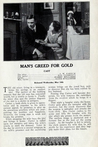 Póster de Man's Greed for Gold