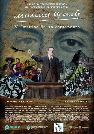 Póster de Manuel Ugarte, el destino de un continente