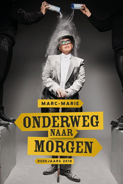 Póster de Marc-Marie Huijbregts: Oudejaarsconference 2018 - onderweg naar morgen