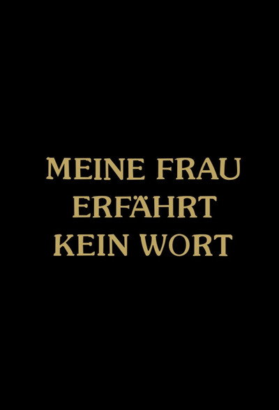 Póster de Meine Frau erfährt kein Wort