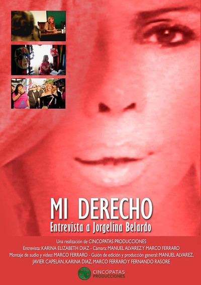 Póster de Mi Derecho, entrevista a Jorgelina Belardo