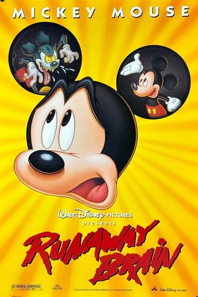 Póster de Mickey y su cerebro en apuros