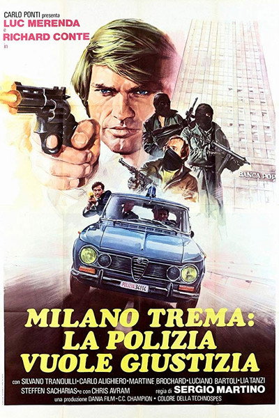 Póster de Milán, tiembla, la policía pide justicia