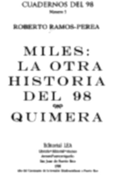 Póster de Miles, la otra historia del 98