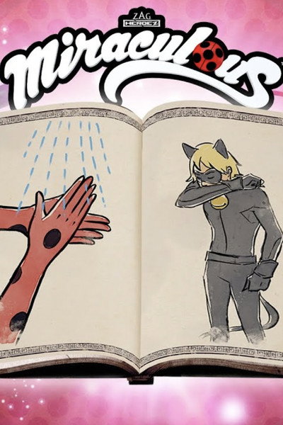 Póster de Miraculous: Ladybug et Chat Noir expliquent les gestes barrières aux enfants