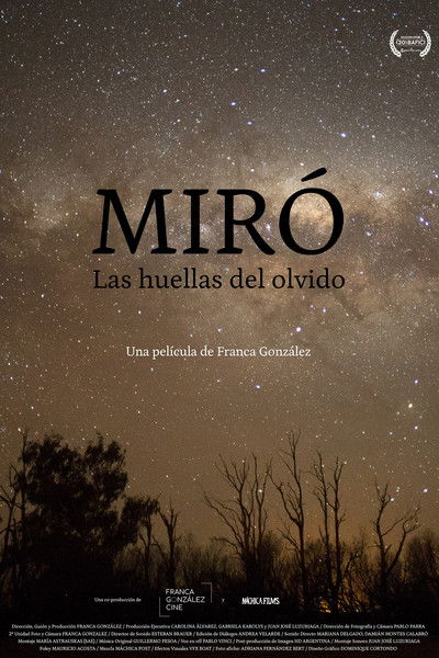 Póster de Miró. Las huellas del olvido