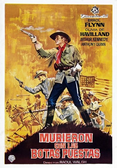 Póster de Murieron con las botas puestas