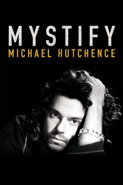 Póster de Mystify. Tras el cantante de INXS
