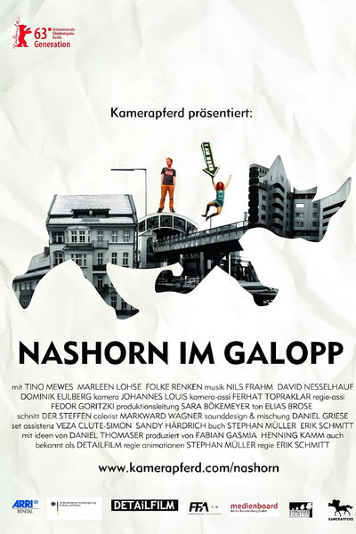 Póster de Nashorn im Galopp