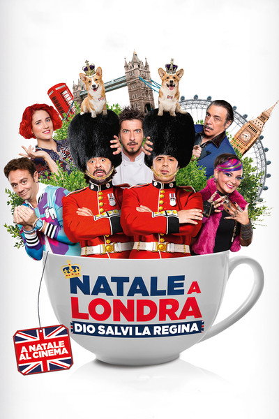 Póster de Natale a Londra - Dio salvi la Regina