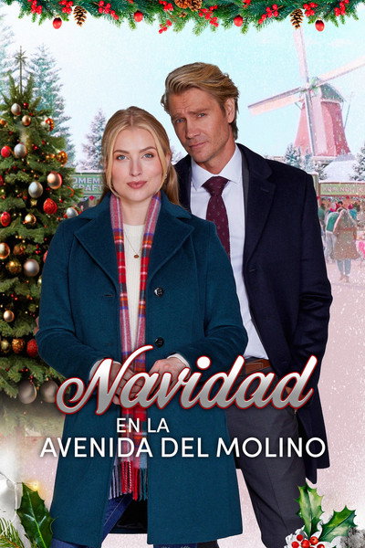 Póster de Navidad en la avenida del Molino
