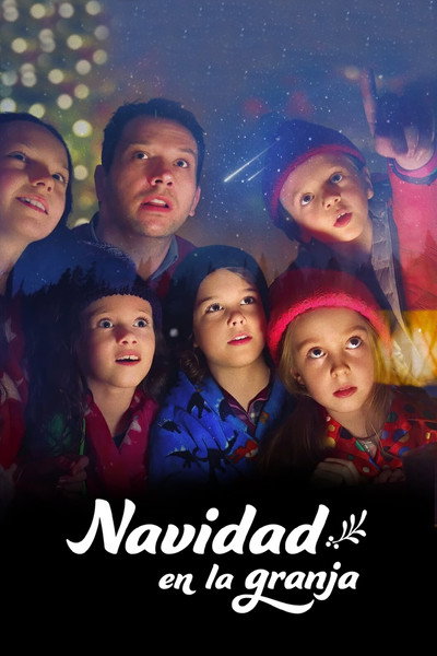 Póster de Navidad en la granja