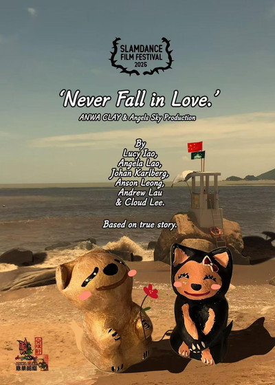 Póster de 'Never Fall in Love.'