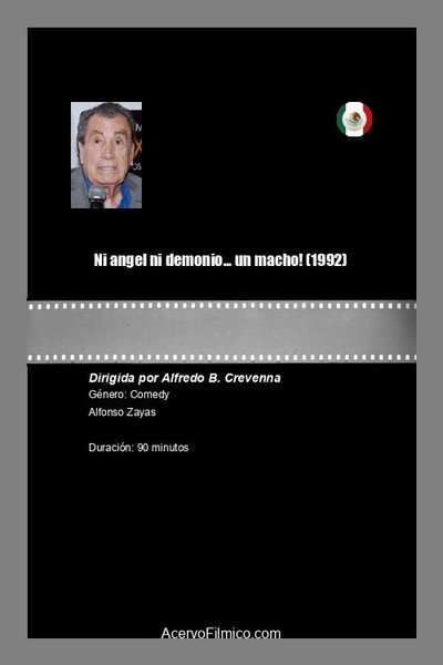 Póster de Ni angel ni demonio... un macho!