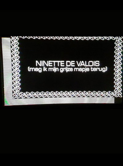Póster de Ninette de Valois (mag ik mijn grijze mapje terug)