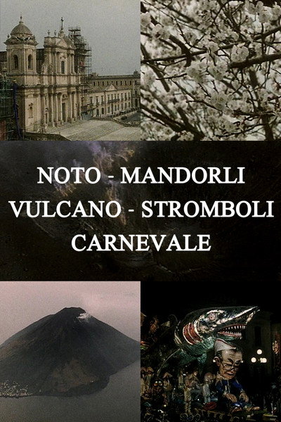 Póster de Noto, mandorli, Vulcano, Stromboli, carnevale