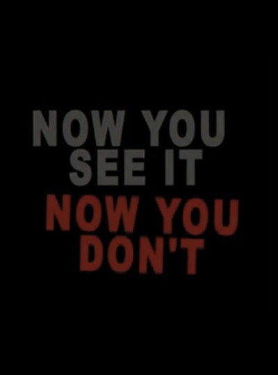 Póster de Now You See It, Now You Don't