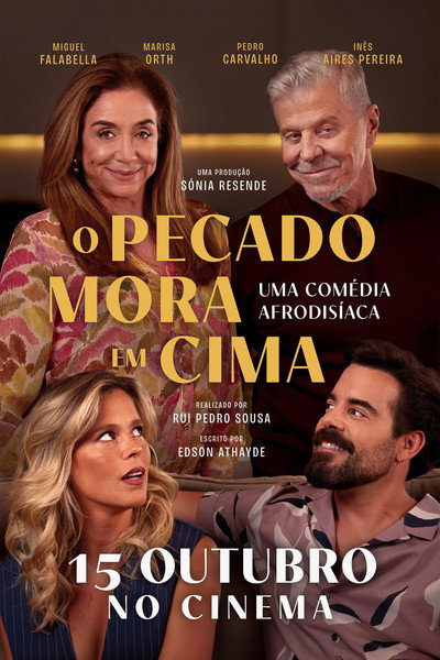 Póster de O Pecado Mora em Cima