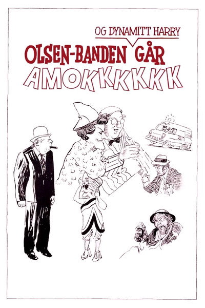 Póster de Olsen-banden og Dynamitt-Harry går amok