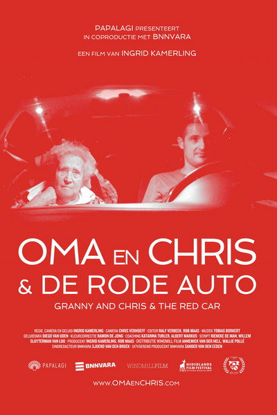 Póster de Oma en Chris & de rode auto