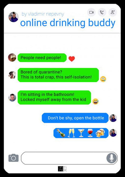 Póster de Online drinking buddy