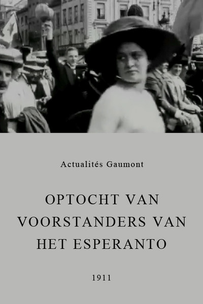 Póster de Optocht van voorstanders van het Esperanto