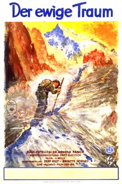 Póster de Oro en la montaña