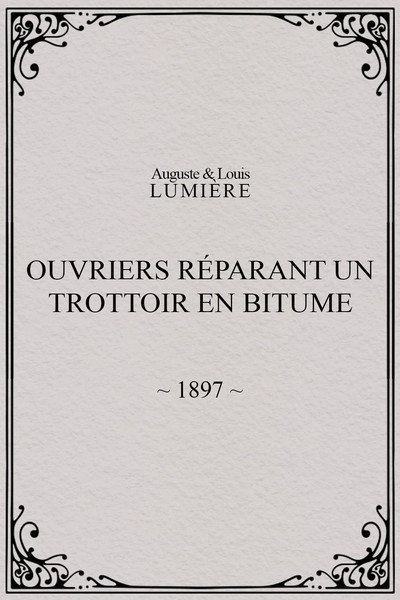 Póster de Ouvriers réparant un trottoir en bitume