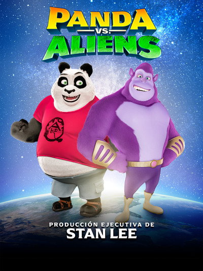 Póster de Panda contra aliens