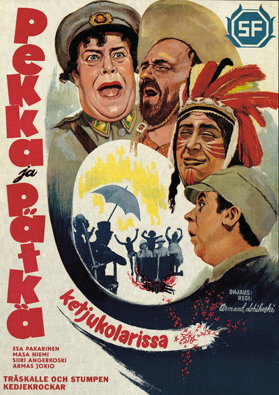 Póster de Pekka ja Pätkä ketjukolarissa
