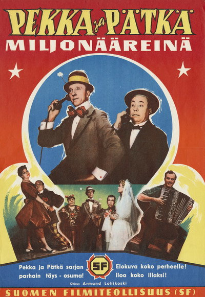 Póster de Pekka ja Pätkä miljonääreinä