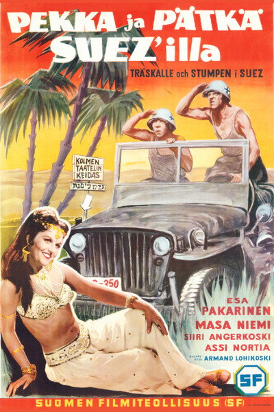 Póster de Pekka ja Pätkä Suez'illa