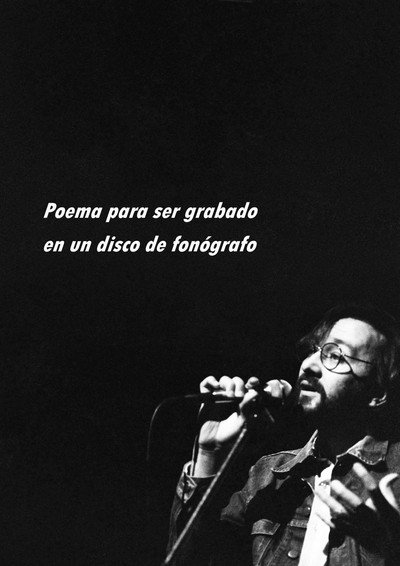 Póster de Poema para ser grabado en un disco de fonógrafo