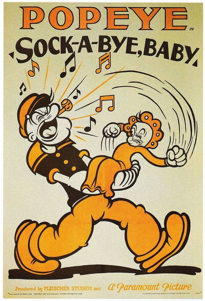 Póster de Popeye el Marino: Silencio, bebé durmiendo