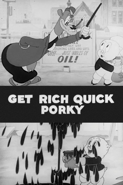 Póster de Porky se hace rico