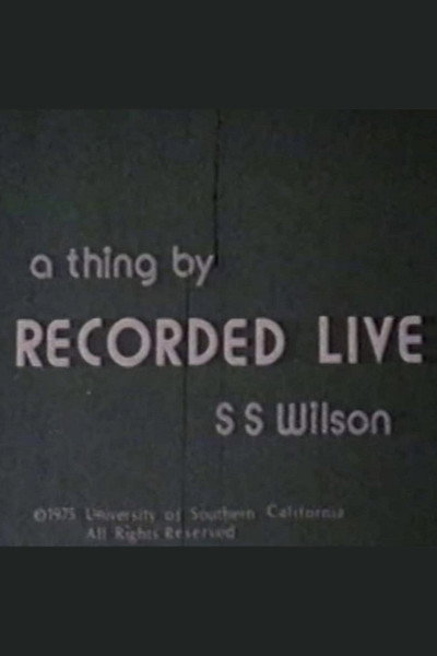 Póster de Recorded Live