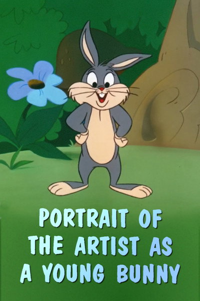 Póster de Retrato artístico de un conejo niño