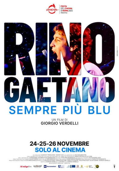 Póster de Rino Gaetano sempre più blu