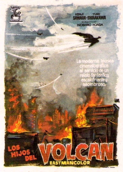 Póster de Rodan. Los hijos del volcán