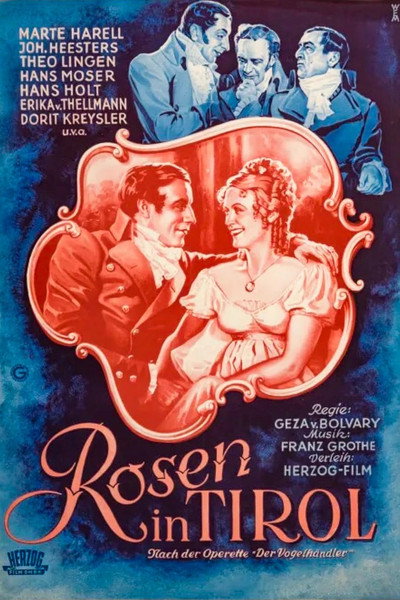 Póster de Rosas en el Tirol