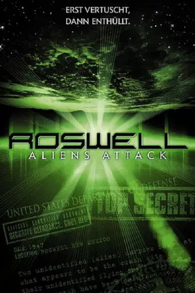 Póster de Roswell, invasión extraterrestre