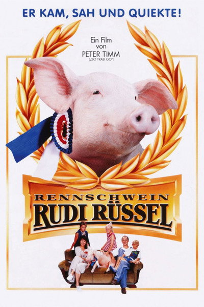 Póster de Rudi, el cerdito veloz