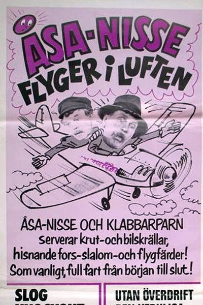 Póster de Åsa-Nisse flyger i luften