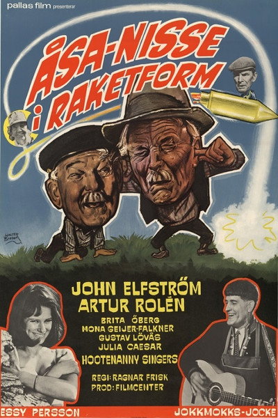 Póster de Åsa-Nisse i raketform