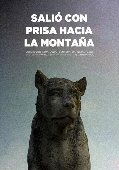Póster de Salió con prisa hacia la montaña